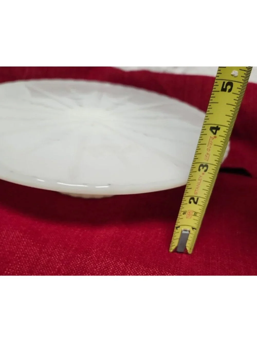 Milk Glass Cake Stand Pedestal Vintage Style